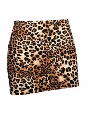 H&M cheetah animal print mini skirt